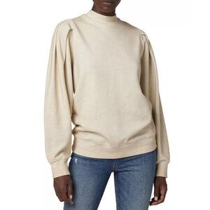NEW Hudson Pleat-Tuck Sleeve Cotton Sweatshirt Size Med